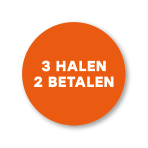 Halen/Betalen stickers oranje-wit rond 30mm