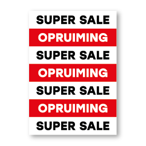 Super sale opruiming poster