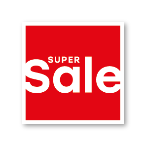 Super Sale raamsticker rood-wit vierkant