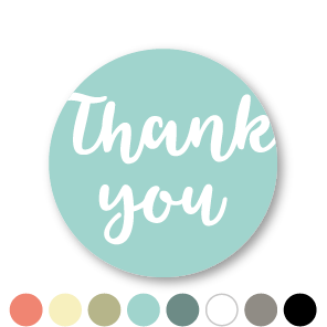 Thank you stickers rond 30mm