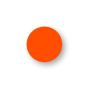 Blanco stickers fluor oranje rond 15mm