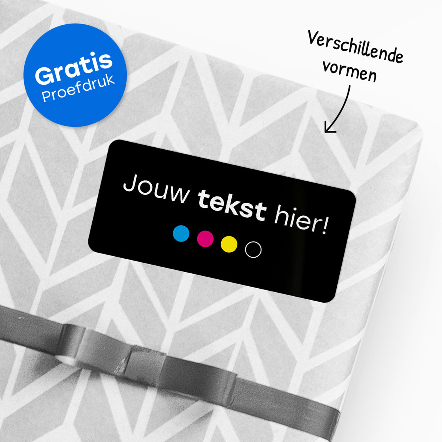 Daarbij Af en toe Proberen Stickers met eigen tekst bedrukken | Kortingsticker.nl