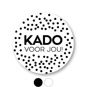 Stickers 'Kado voor jou' ronde stippen rond