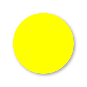 Blanco stickers fluor geel rond 30mm